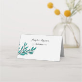 グリーンリーフローラゴールドフォイル葉ズ プレイスカード (裏面)