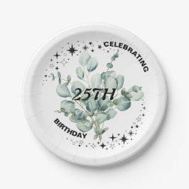 グリーンリーフローラスカイスター誕生祝い ペーパープレート