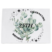 グリーンリーフローラスカイスター誕生祝い ラージペーパーバッグ (正面)