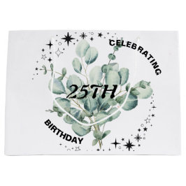 グリーンリーフローラスカイスター誕生祝い ラージペーパーバッグ