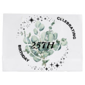 グリーンリーフローラスカイスター誕生祝い ラージペーパーバッグ (裏面)