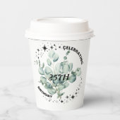 グリーンリーフローラスカイスター誕生祝い 紙コップ (正面)