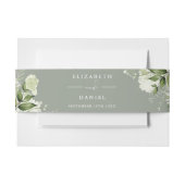 グリーンリーフローラセージグリーン結婚式招待状 招待状ベリーバンド (正面例)
