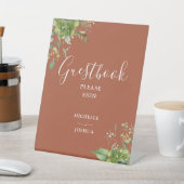 グリーンリーフローラテラコッタゲストブック 台座サイン (インサイチュ)