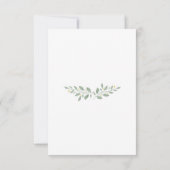 グリーンリーフローラミニマルブライダルシャワー招待状 招待状 (裏面)