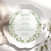 グリーンリーフローラ結婚ボーホラウンドのメニューカードプレート メニュー