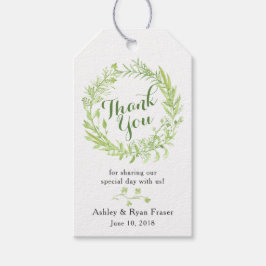 グリーンリーフローラ結婚リースサンキュー ギフトタグ