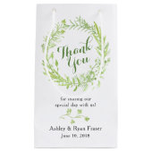 グリーンリーフローラ結婚リースサンキュー スモールペーパーバッグ (正面)