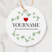 グリーンリーフ丸葉型 |感謝していクラシックルート フェイバータグ (裏面)