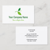 グリーンリーフ会社のロゴ名刺テンプレート 名刺 (正面/裏面)