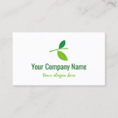 グリーンリーフ会社のロゴ名刺テンプレート 名刺 (正面)