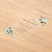 グリーンリーフ卒業お祝いパーティー アクリル招待状 (レイダウン)