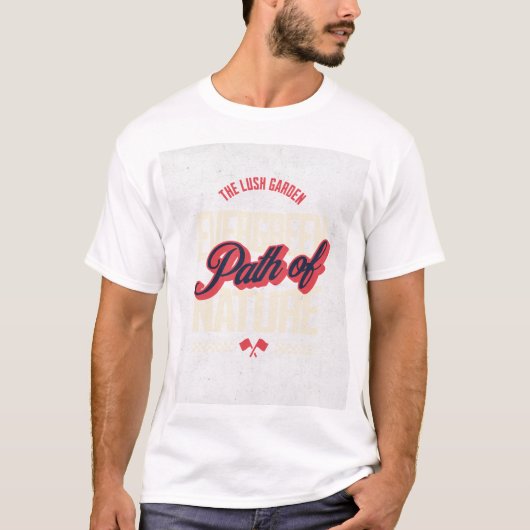 グリーンリーフ波の小さなイラストを取り入れる Tシャツ (正面)