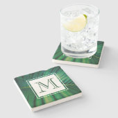 グリーンリーフ熱帯林自然フォトモノグラム ストーンコースター (横)