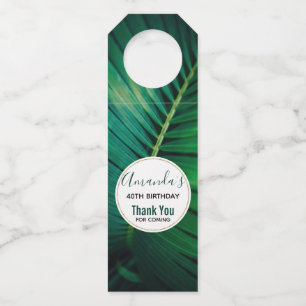 グリーンリーフ熱帯林自然写真ありがとう ボトルネックタグ