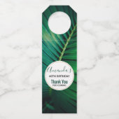 グリーンリーフ熱帯林自然写真ありがとう ボトルネックタグ (正面)