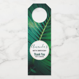 グリーンリーフ熱帯林自然写真ありがとう ボトルネックタグ