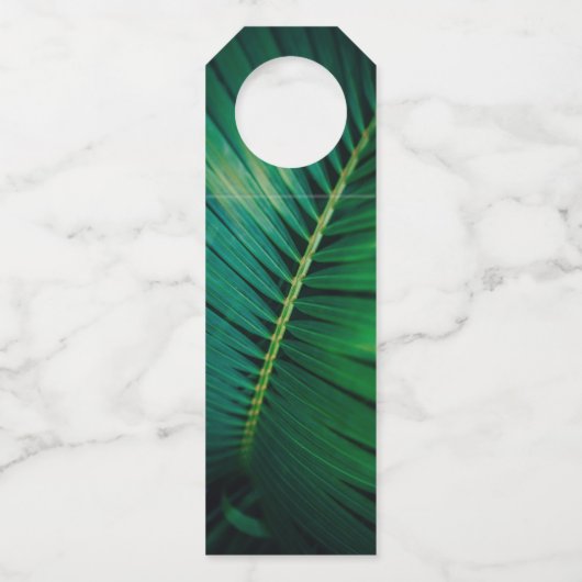 グリーンリーフ熱帯林自然写真ありがとう ボトルネックタグ (裏面)