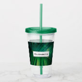 グリーンリーフ熱帯林自然写真 アクリルタンブラー (正面)