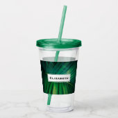 グリーンリーフ熱帯林自然写真 アクリルタンブラー (裏面)