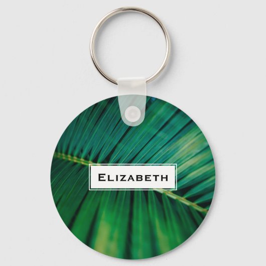 グリーンリーフ熱帯林自然写真 キーホルダー (正面)