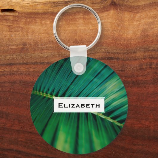 グリーンリーフ熱帯林自然写真 キーホルダー (正面)