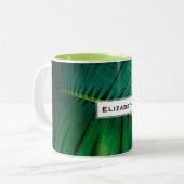 グリーンリーフ熱帯林自然写真 ツートーンマグカップ (正面左)