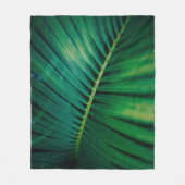 グリーンリーフ熱帯林自然写真 フリースブランケット (正面)