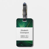 グリーンリーフ熱帯林自然写真 ラゲッジタグ (裏面縦)