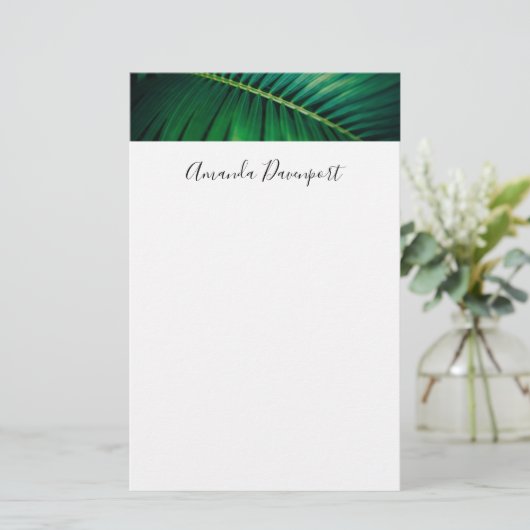 グリーンリーフ熱帯林自然写真 便箋 (スタンド正面)
