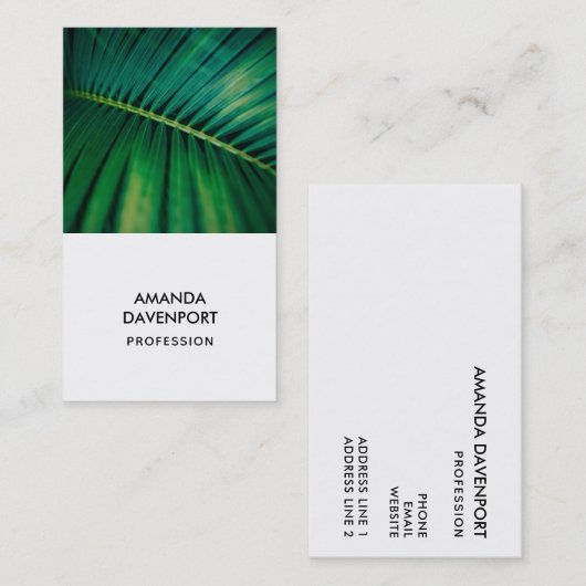グリーンリーフ熱帯林自然写真 名刺 (正面/裏面)
