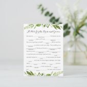 グリーンリーフ結婚のアドバイスカー素朴ド ポストカード (スタンド正面)