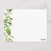 グリーンリーフ結婚のアドバイスカー素朴ド ポストカード (裏面)