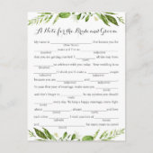 グリーンリーフ結婚のアドバイスカー素朴ド ポストカード (正面)