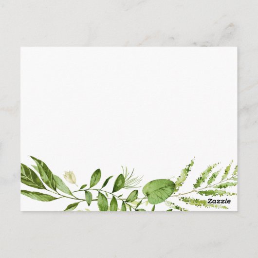 グリーンリーフ結婚のアドバイスカー素朴ド ポストカード (裏面)