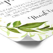 グリーンリーフ結婚のタイムカプセルのサイン素朴。 ポスター (角)