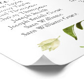 グリーンリーフ結婚の座席表、緑素朴色 ポスター (角)