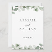 グリーンリーフ結婚の式または披露宴プログラム (正面)