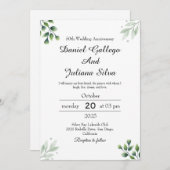 グリーンリーフ結婚標準記念日 招待状 (正面/裏面)