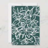 グリーンリーフ縁ど結婚式招待状 招待状 (裏面)