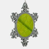 グリーンリーフ自然撮影 スノーフレークピューターオーナメント (左)