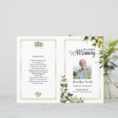 グリーンリーフ葬儀プログラムテンプレート (スタンド正面)