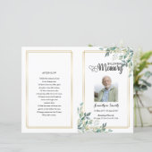 グリーンリーフ葬儀プログラムテンプレート (スタンド正面)