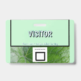 グリーンリーフ詳細名前をカスタムするイメージビジターバッジ バッジ