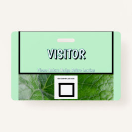 グリーンリーフ詳細名前をカスタムするイメージビジターバッジ バッジ