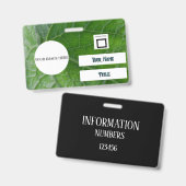 グリーンリーフ詳細名前をカスタムするイメージ従業員 バッジ (正面＆裏面)