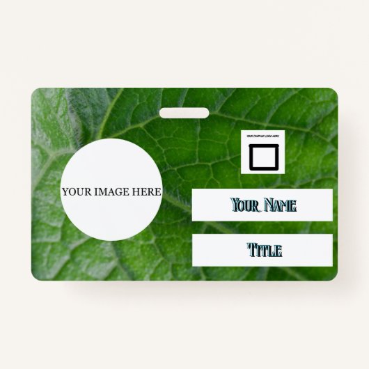 グリーンリーフ詳細名前をカスタムするイメージ従業員 バッジ (正面)