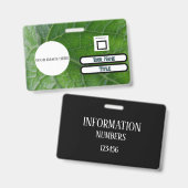 グリーンリーフ詳細名前をカスタムするイメージ従業員 バッジ (正面＆裏面)