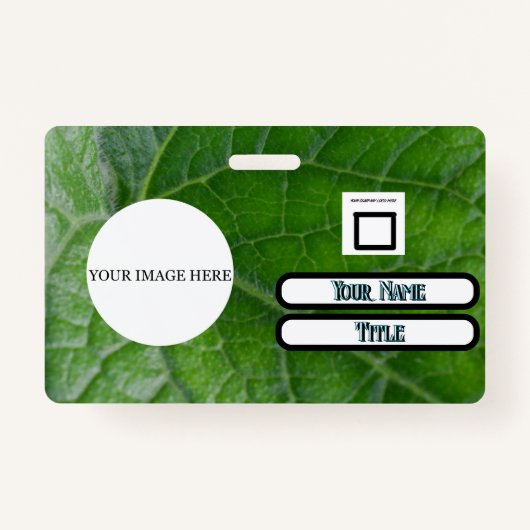 グリーンリーフ詳細名前をカスタムするイメージ従業員 バッジ (正面)