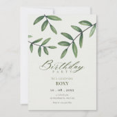 グリーンリーフ誕生日 招待状 (正面)